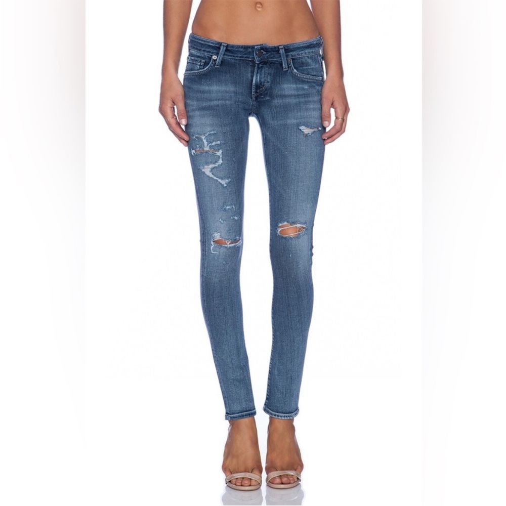 Citizens of Humanity The Racer Skinny Jeans in Distressed Gaze